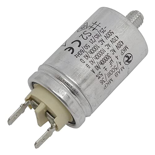Condensateur du moteur 4µF 470V 30x48mm Prise De Courant 6,3x0,8mm Hydra MKP-500 4-A 4uF Cover