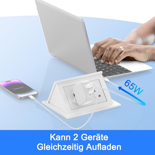 Caricatore USB C 65W Alimentatore GaN 2 porte con cavo USB-C - Immagine 2