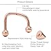 Lcolyoli 16G Labret Jewelry Surgical Steel Lip Rings Hoops C-Shaped Snake Bite Piercing Jewelry Medusa Piercing Jewelry for Women Men Silvertone Black Rose Gold
