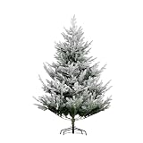 HOMCOM 6ft Nordic Pine Flocked