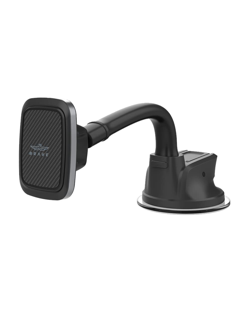 BRAVEMagnetic Car Mount for Dashboard & Windshield – BHL-718 Holder with 6 Strong N52 Magnets, 360° Adjustable Phone Mount for iPhone, Samsung & All Phones - Grey