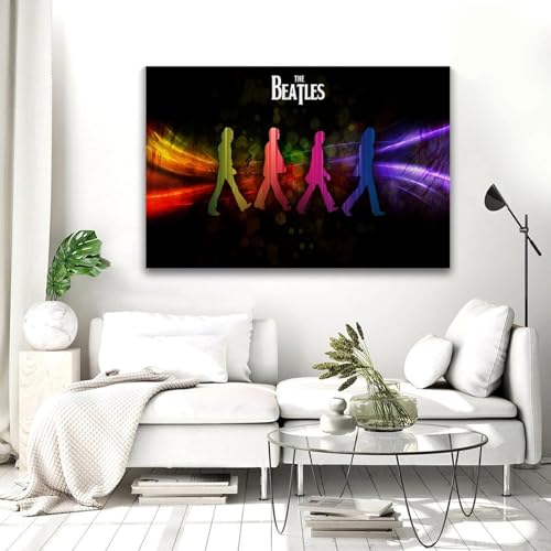 REOTTO Poster des Beatles sur toile – Impression d’art moderne pour chambre à coucher – 50 x 75 cm - Les Beatles, Paul McCartney, John Lennon, RIngo Starr, George Harrison REOTTO Poster des Beatles sur toile - Impression d'art moderne pour chambre à coucher - 50 x 75 cm – Image 6