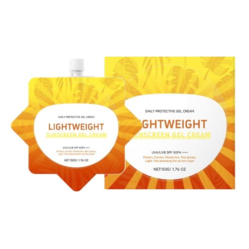Loción para protección solar, 50 g, tamaño de viaje, protección solar, resistente al agua, maquillaje duradero para natación, senderismo, viajes