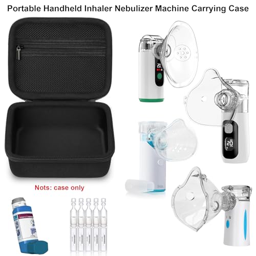 Image of Elonbo Carrying Case for Portable Handheld Inhaler Nebulizer Machine, Black