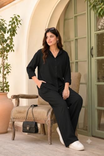 NOBARR black linen co-ord set – image 2