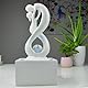 Zen’Light - Moderner Zimmerbrunnen Amor Weiß mit Farbigem LED-Licht - Zeitgenössische Innendekoration, Ideal für Meditation und Entspannung - Geschlossener Kreislauf mit Rotierender Kugel - 31x14x14cm