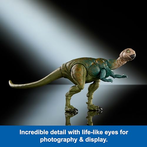 Mattel Jurassic World Hammond Collection Dinosaur Action Figure Dryosaurus, Premium Design with Realistic Eyes, 17 Articulated Joints & Swappable Jaw - image 4