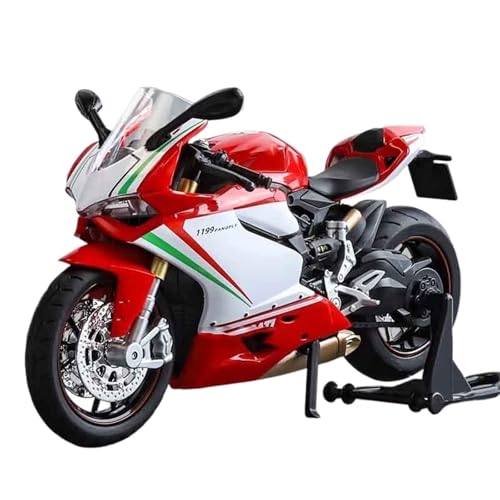 Moto Ducati 1199 V4S course miniature 1:12 alliage absorption chocs lumière sonore