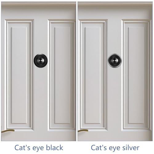 2 STK Türspion mit Sichtschutz, 200° Weitwinkel Optische Glaslinsen Tür Spion mit Türspion Abdeckung, Einstellbare Länge, für 35-60mm Dicke Türen, mit 1 Lochbohrer Ø 16mm-21mm