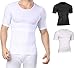 Produktbild Bauchweg Bodyshaper Slimming T-Shirt Men Miederbody Shapewear Figurformer mit Ärmeln (XXL, Weiß)