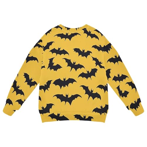 JUNZAN Silhouette Black Bats Halloween Little Kids Hoodie Sweatshirt Long Sleeve Hoodies for Girls Party 4T2