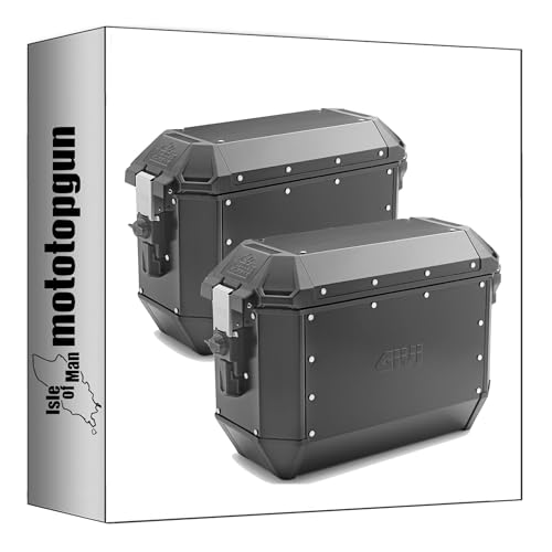 Givi valises laterales ala36bpack2 premium Trekker Alaska en alu noir haut de gamme