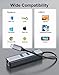 ABLEWE USB C to Ethernet Adapter, 4-in-1 RJ45 to USB-C/Thunderbolt 3 to Gigabit Ethernet LAN Network Adapter for MacBook Pro/Air 2023/2024, iPad Pro, iPhone 15/16 Pro/Max, Chromebook, XPS,Surface Book