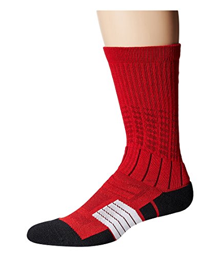 Under Armour Adult Unrivaled Crew Socks, 1-Pair, Red/White, Large