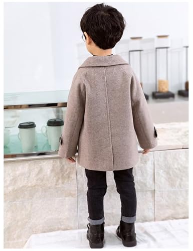 ONAXTDA Boys' Dress Coats Double Breasted Srping Fall Knee Long Overcoat 5-14 Years3