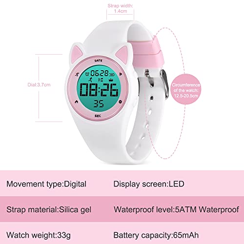 Image of Kid's Watch,Boys Watch Digital Sport Outdoor Multifunction Chronograph LED 50M Waterproof Alarm Calendar Analog Watch for Children with Silicone Band