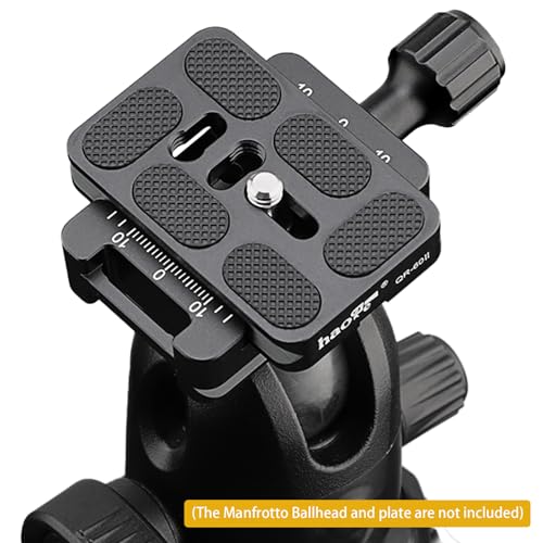 Haoge CP-39 Screw Knob Quick Release Clamp Adapter with Hand Strap Hole Bosses Boss Slot fit RRS Sunwayfoto Kirk Benro Arca Swiss Tripod or Monopod Head on Canon Nikon Sony Pentax Fujifilm Camera DSLR - Image 4