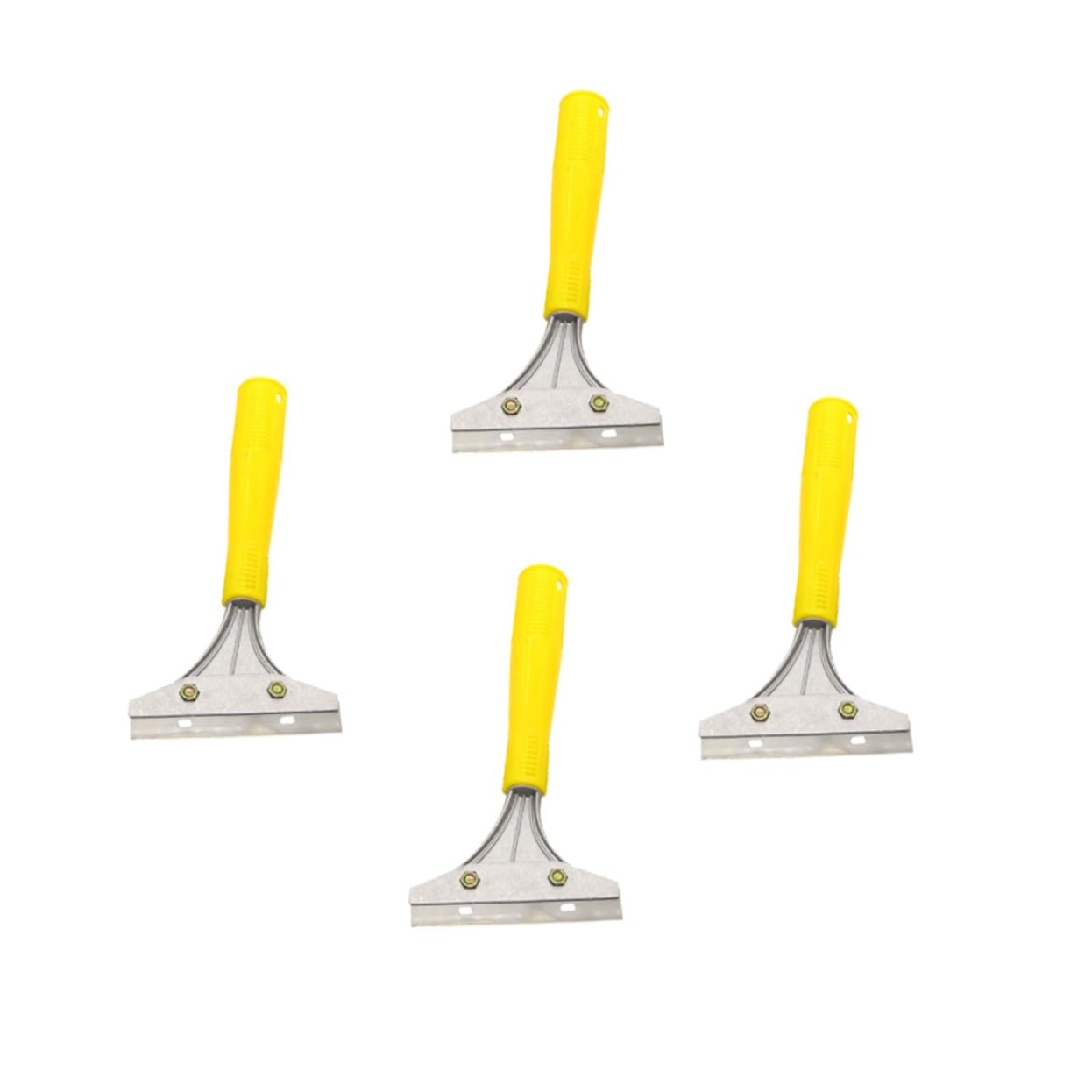 Cabilock Ergonomic Handle Cleaning Scrapers 4pcs Set Aluminum Alloy Tile Scraper Sturdy Paint Spatula for Wall Putty and Adhesive Removal