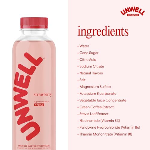 Image of Unwell Hydration Electrolyte Drink, Strawberry, 12 Pack