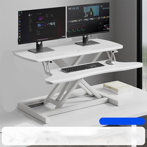 Scrivania elettrica con altezza regolabile e ripiano per tastiera, moderno banco da lavoro per computer per casa e ufficio, robusto telaio in metallo