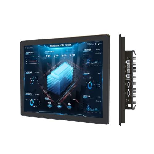 Image of YEYO 19.0 inch Industrial Computer Touch Screen 10 Point Touch Industrial Computer, Resolution 1024 * 768 450nit, RJ45*2 USB*4 com*2 HD*1 WiFi+BT (N5095 /8+128)