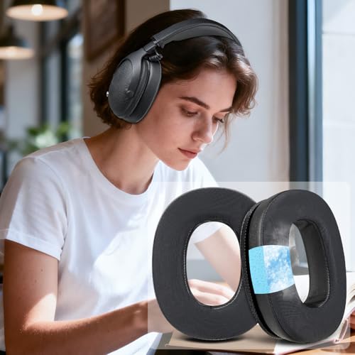 Image of SOULWIT Cooling Gel Replacement Ear Pads Cushions for Marshall Monitor2 /MonitorII Over-Ear Headphones (Do Not Fit Monitor), Earpads with Noise Isolation Foam - Black