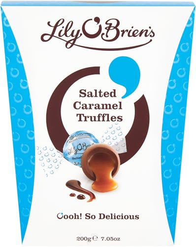 Lily O'Brien's Salted Caramel Chocolate Truffles 200g - Thick milk chocolate shell with a smooth, caramel centre - Gift, Sharing Box, Birthday, Celebrations, Thank you, Valentines Day, Mothers Day