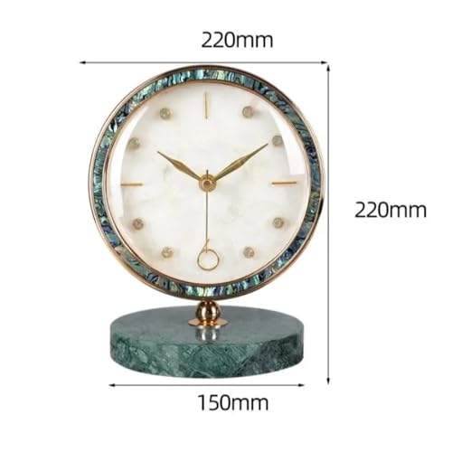 Reloj de mesa retro con concha marina decorativa para estanterías 3