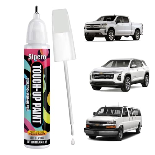 Black Painted Bumper Paint Code - 2014-2018 Chevrolet Silverado 9 Summit White (WA8624) Touch Up Paint for Chevy Silverado Equinox