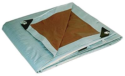 30' x 40' Foremost Tarp 23040 Silver/Brown Dry Top Silver Brown 10-Mil Heavy Duty Reversible Tarp