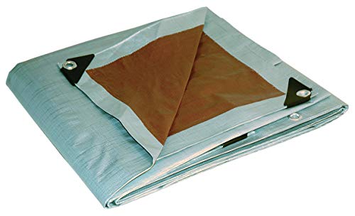 12x24 Multi-Purpose Silver/Brown Heavy Duty Dry Top Poly Tarp (12'x24') by Dry Top - Used condition - US$27.95