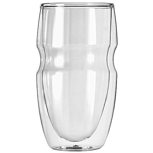 Ozeri Serafino Double Wall Insulated Beverage and Coffee Glasses, 12-Ounce, Set of 2