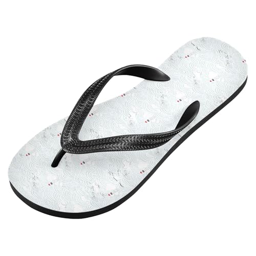 Burbuja Modern Waves Flip Flops for Women Men, Soft Thong Sandals Rubber Slippers for Pool Beach Essentials2
