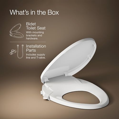 Kohler PureWash M300 Manual Elongated Bidet Toilet Seat, White Handle, Quiet-Close Lid Prevents Slamming, Toilet Bidet, Easy Installation with Quick-Release Hinges, Self-Cleaning Wand - image 8