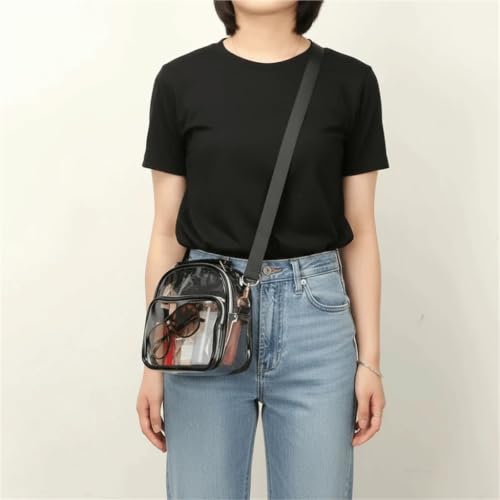 Bolsa transparente de gran capacidad con correa de hombro ajustable de PVC 7