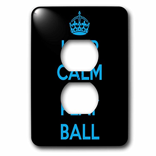 Cadeau pour fan de sport plaque de lumière Keep Calm and Play Ball 3dRose