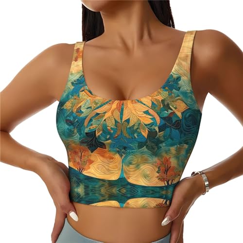 Sujetadores deportivos amarillos para crossfit y running con tops de entrenamiento cómodos