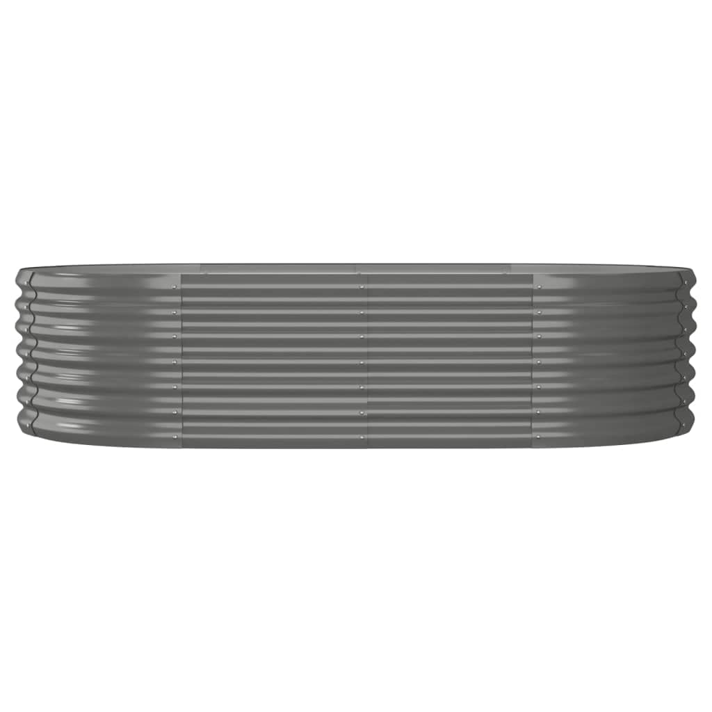 WIFESE Jardinière Sur Pieds 224x80x36 Cm - Bac Potager Extérieur En Acier Enduit, Gris