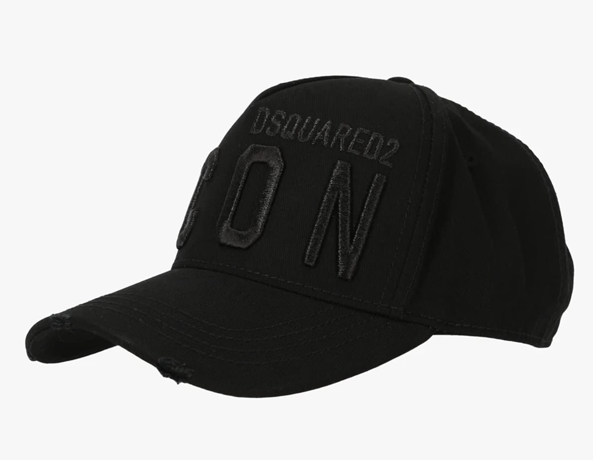 DSQUARED2 Icon Baseballcap Logo Cap Kappe Basebalkappe Hat Black