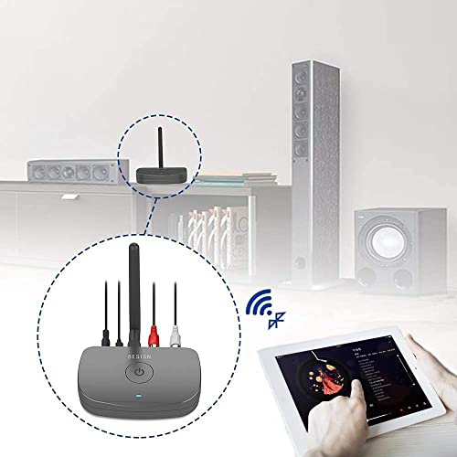 image for BESIGN BE-RCA Long Range Bluetooth Audio Adapter, HiFi Wireless Music 