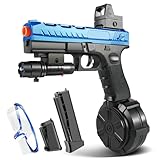 Electric Pistol - Splat Pistol with Manual-Automatic Dual Mode, Orby with Linked Shooting Effect, Splatter for Ages 16 Years Old and up and Adults,Blue and Black