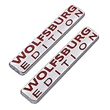 2x Wolfsburg Edition Emblem Badge Plate Trim Decal for Fender side trunk inner front window