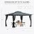 [Upgraded] 10x12 Gazebo with Mosquito Netting,Sturdy Metal Outdoor Patio Gazebo[Heavy Duty Frame],Gazebo Canopy Tent with Dual Air Roof,Patio Canopy Gazebo,Wind Resistant/Waterproof for Deck