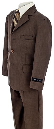 Johnnie Lene Big Boy's Formal Dress Suit Jl5016 (8, Brown) #TOP1