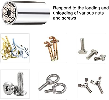 EDIONS 21 PCS Flexible Drill Bit Extension Set, Include 1/2 3/8 1/4 inch Universal Socket Adapter & 105° Right Angle Drill 3pcs Drill Bit Holder & Universal Socket Grip & Screwdriver Bit Kit
