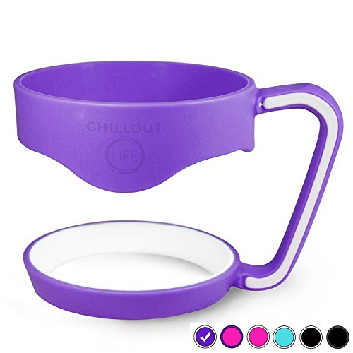 CHILLOUT LIFE Purple Handle for YETI Cup 30 oz - Ozark Trail - Simple Modern - Atlin & Other 30 oz Tumblers Anti-Slip Handle BPA-free (Purple Handle Only) CHILLOUT LIFE Purple Handle for YETI Cup 30 oz - Ozark Trail - Simple Modern - Atlin & Other 30 oz Tumblers Anti-Slip Handle BPA-free (Purple Handle Only)