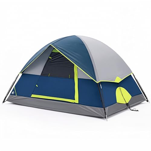 OLIXIS Camping Tent 4 Person, Waterproof Windproof Dome Tent...