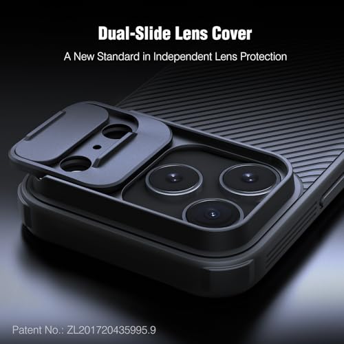 Image of Nillkin Camshield Case for iPhone 17 Pro / 18 Pro Case, [Built-in Dual Camera Cover][Slim Profile] [Military Grade Drop Protection] Shockproof Bumper iPhone 17 Pro Case 6.3 inch 2025 Black