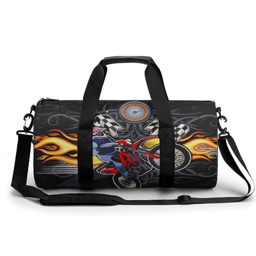 Sac de sport Moto de Feu gym sac de voyage duffel bag camping randonnee 45cm