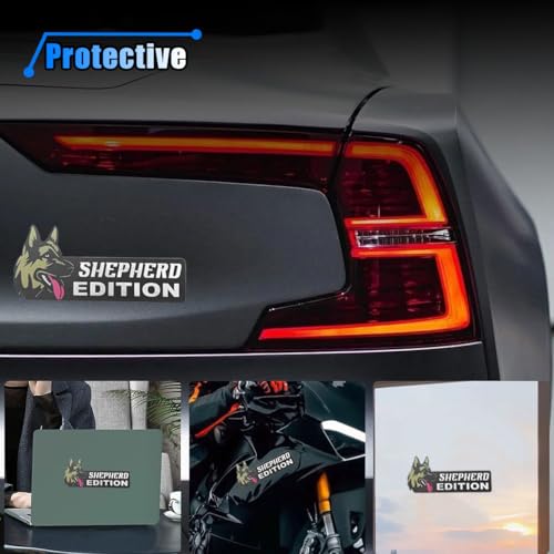 Image of Dog Edition Badge for Car, 3D Laser Cutting Animal Car Emblem, Funny Cute Dog Badge Car Decals Sticker, Acrylic Bumper Sticker Auto Exterior Decoration Emblem for Car Truck (German Shepherd Dog)